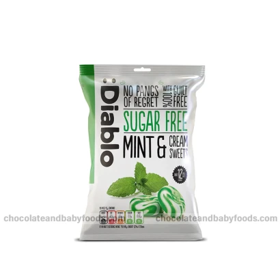 Diablo Sugar Free Mint & Cream Sweets Candy (Pack) 75gm