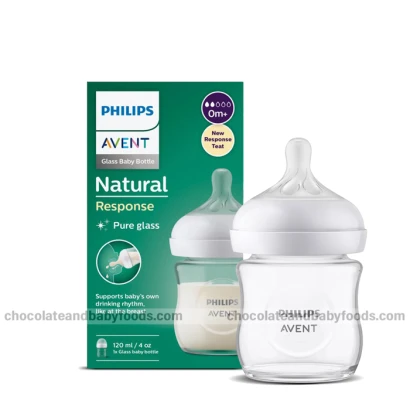 Philips Avent Natural Response Glass Feeding Bottle (0m+) 120ml