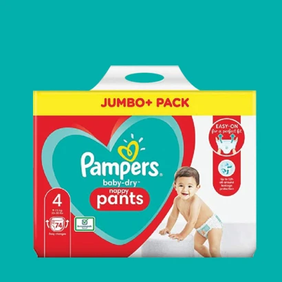 Pampers Jumbo Pack (Pant System) Size 4 (9-15KG) 74pcs