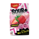 Sour+ Strawberry Gummy Candy 95g