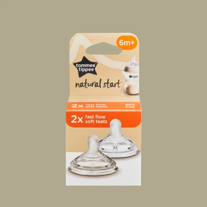 Tommee Tippee Natural Start 2X fast Flow Soft Teats 6m+