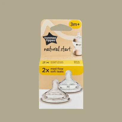 Tommee Tippee Natural Start 2X Med Flow Soft Teats 3m+