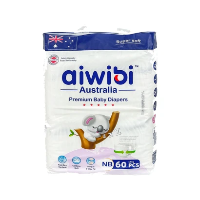 Aiwibi Australia Premium Baby Diapers NB (Upto 5KG) 60pcs