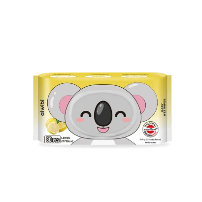 Aiwibi Lemon Flavor Aroma Serene Hypoallergenic Care Wet Wipes 80pcs