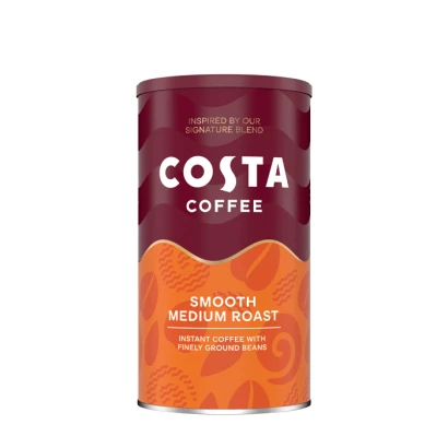 Costa Smooth Medium Roast Instant Coffee with Finely Ground Beans 150G