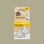 Tommee Tippee Natural Start 2X Med Flow Soft Teats 3m+