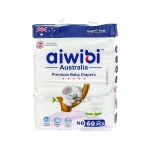 Aiwibi Australia Premium Baby Diapers NB (Upto 5KG) 60pcs