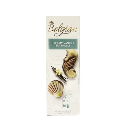 Belgian Creamy Vanilla Seashells 60gm