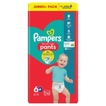Pampers Jumbo Pack (Pant System) Size - 6+ (14-19kg) 52pcs