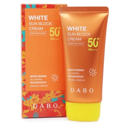 White Sun Block Cream (50+PA+++) Moisturizing Oil Control Waterproof Natural Complex 70ml