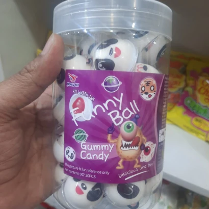 Yingpai Funny Ball Gummy Candy (Panda) Jar (9g X 30pcs)