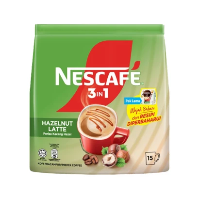 Nescafe 3in1 Hazelnut Latte Premix Coffee (15sachets X 23g) 345gm