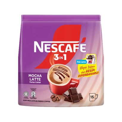 Nescafe 3in1 Mocha Latte Premix Coffee (15sachets X 25g) 375gm