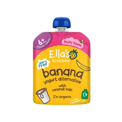Ella's Kitchen Dairy Free Banana Yogurt Alternative with Coconut Milk (From 6m+) 70gm