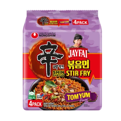 Nongshim Tom Yum Flavor Stir Fry Shin Ramyun Noodles (4pcs) 520gm