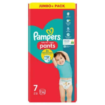 Pampers Jumbo Pack (Pant System) Size- 7 (17+KG) 50pcs