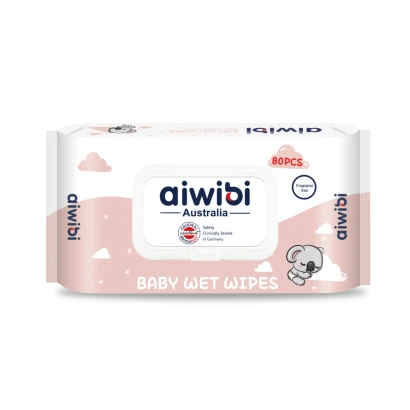 Aiwibi Fragrance Free Wet Wipes 80pcs (Pink)