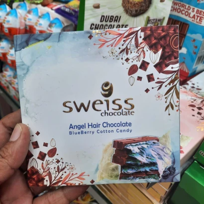 Swiss Chocolate Angel Hair Chocolate Blueberry Cotton Candy 100gm