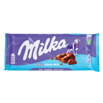 Milka Bubbly Alpin Milk Chocolate Bar 98gm