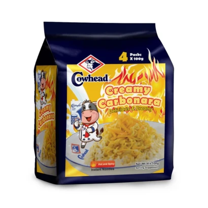 Cowhead Creamy & Carbonara Instant Noodles (4 X 100g) 400gm