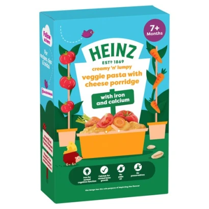 Heinz Veggie Pasta with Cheese Porridge (7+mnths) Pack 200g