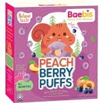 Baebis Peach Berry Puffs Rice Biscuit For Baby (6+mnths) 35g