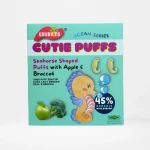 Gnubkins Cutie Puffs Seahorse Shaped Puffs with Apple & Broccoli 32g