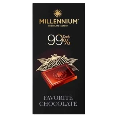 Millennium 99% Dark Chocolate Bar 100g