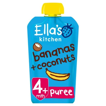 Ella's Kitchen Banana + Coconut Puree (4+mnths) 120g