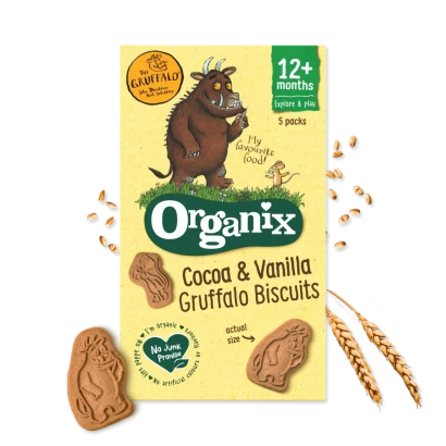 Organix Cocoa & Vanilla Gruffalo Biscuits (12+mnths) 100g