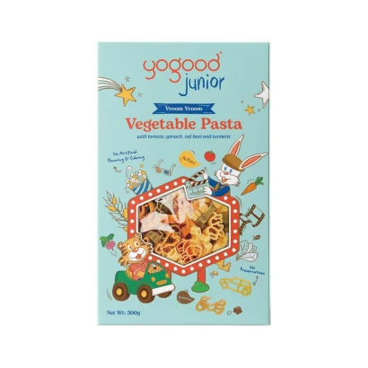 Yogood Junior Vroom Vroom Vegetable Pasta with Tomato, Spinach, Red Beet & Turmeric 300g