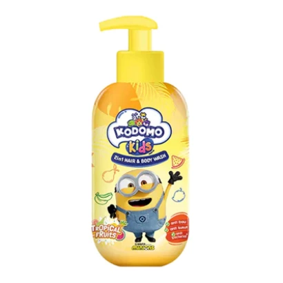 Kodomo Kids Minions 2 in 1 Tropical Fruits Kids Hair & Body Wash 300ml
