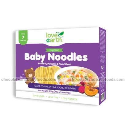 Love Earth Beetroot, Pumpkin & Plain Wheat Organic Baby Noodles (7+months) 200gm