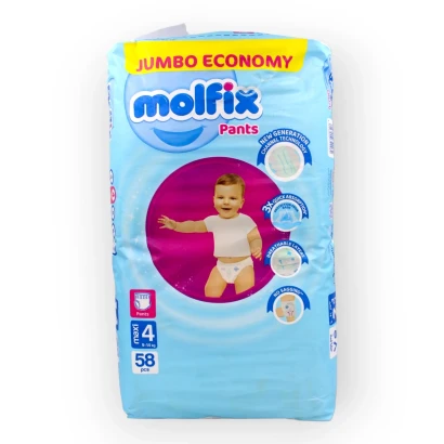 Molfix Size - 4 (Pant System) (9-14kg) 58pcs