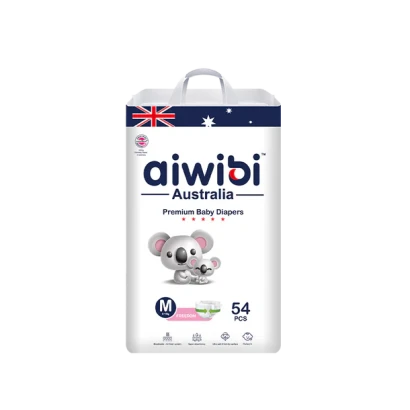 Aiwibi Australia Premium Baby Diapers M (6-11KG) 54pcs