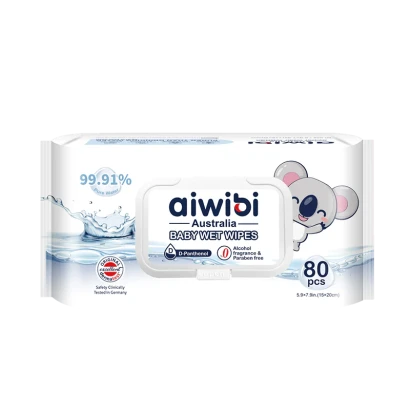 Aiwibi 99.91% Pure Water Australia Baby Wet Wipes 80pcs