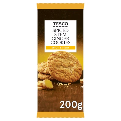 Tesco Spiced Stem Ginger Cookies 200gm