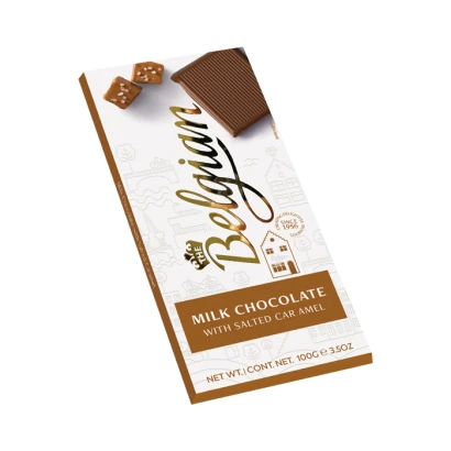 Belgian Milk Chocolate with Salted Caramel Bar 70gm