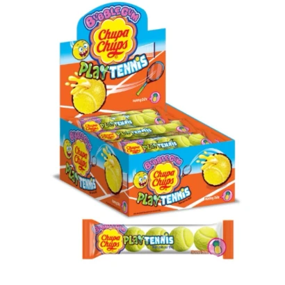 Chupa Chups Play Tennis Bubble Gum (20pcs X 18gm) 360gm