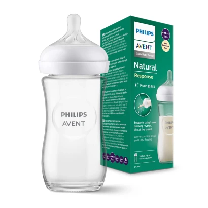 Philips Avent Natural Glass Feeding Bottle (1m+) 240ml