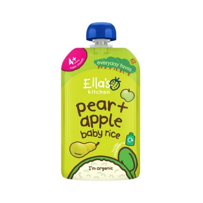 Ella's Kitchen Pear + Apple Baby Rice Puree (From 4m+) 120gm