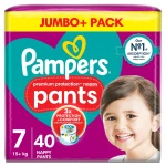 Pampers Premium Protection Nappy Pants 7 (19+kg) 40pcs