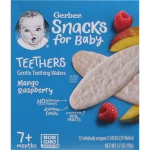 Gerber Teether Mango Raspberry Gentle Teething Wafers (From 7+mnths) 48gm