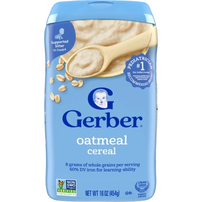 Gerber Oatmeal Cereal (6+mnths) 454gm