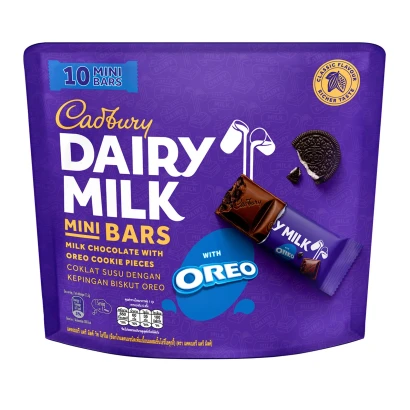 Cadbury Dairy Milk Chocolate with Oreo Mini Bars (10pcs) 125gm