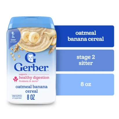 Gerber hearty digestion oatmeal Banana cereal 227g