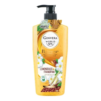 Ginvera World Spa Balinese Lemongrass & Frangipani Shower Scrub 750ml