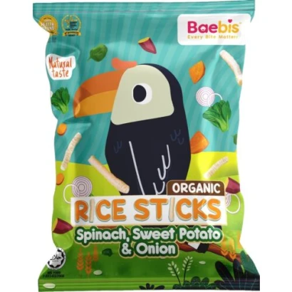 Baebis Organic Rice Stick Spinach, Sweet Potato & Onion (9m+) 12g