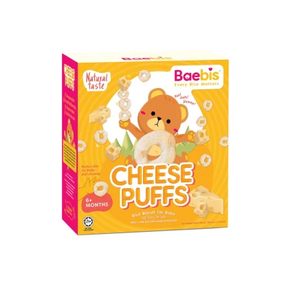 Baebies Cheese Puffs Rice Biscuits For Baby (6+mnths) 35g