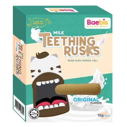 Baebis Milk Teething Rusks Original Flavor 90g